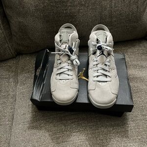Air Jordan 6 Retro (GS) Gray Magnet/College Navy Size 4Y / 5.5 women